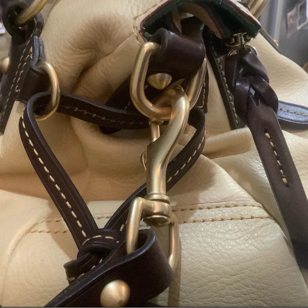 Dooney & Bourke Cream Florentine Vacchetta Leather Satchel - Picture 9 of 9